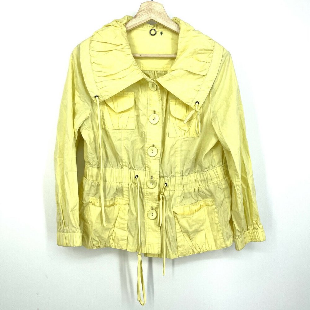 S Anthropologie One Girl Who Yellow Windbreaker